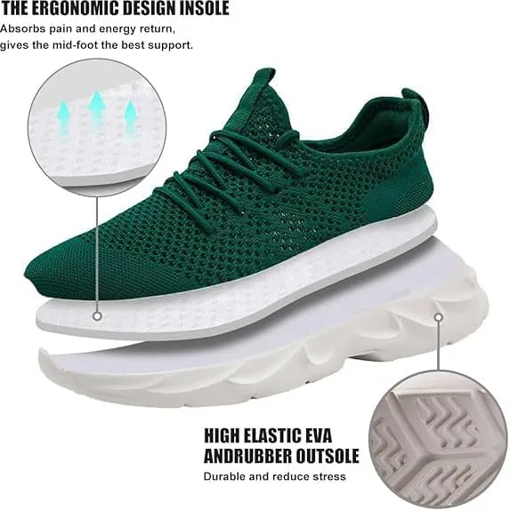 EGMPDA Men's Tennis Shoes Walking Lightweight Breathable Fashion Sneakers Non Slip Workout Gym Shoes for Running