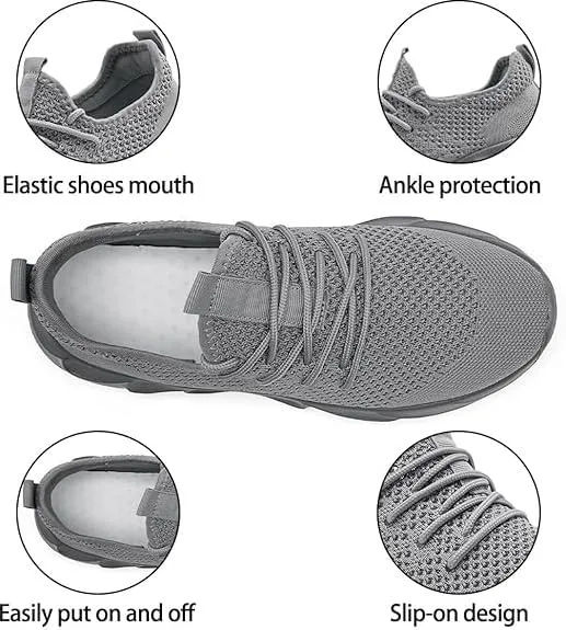 EGMPDA Men's Tennis Shoes Walking Lightweight Breathable Fashion Sneakers Non Slip Workout Gym Shoes for Running