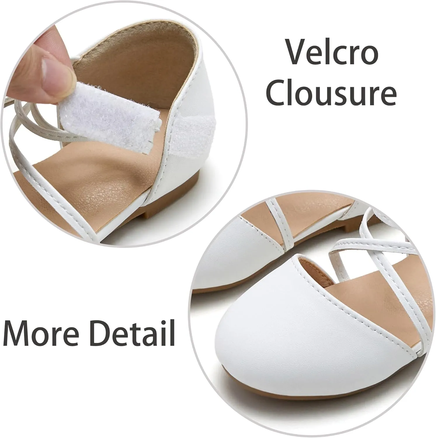 ESTINE Toddler/Little Kid Girls Dress Mary Jane Flats Flowers Fashion Princess Ballet Shoes