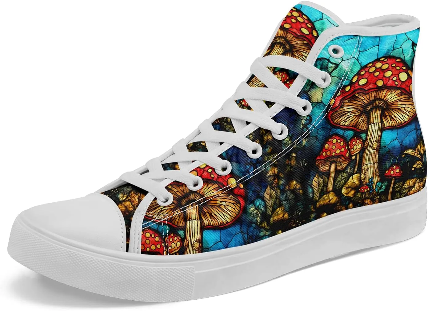 Fashion Skull High-Top Canvas Shoes for Men Women -Unique Vibrant High Top Sneakers Comfortable Casual Shoes