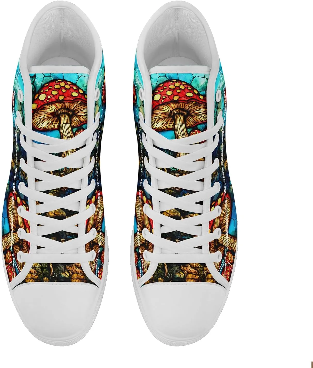 Fashion Skull High-Top Canvas Shoes for Men Women -Unique Vibrant High Top Sneakers Comfortable Casual Shoes
