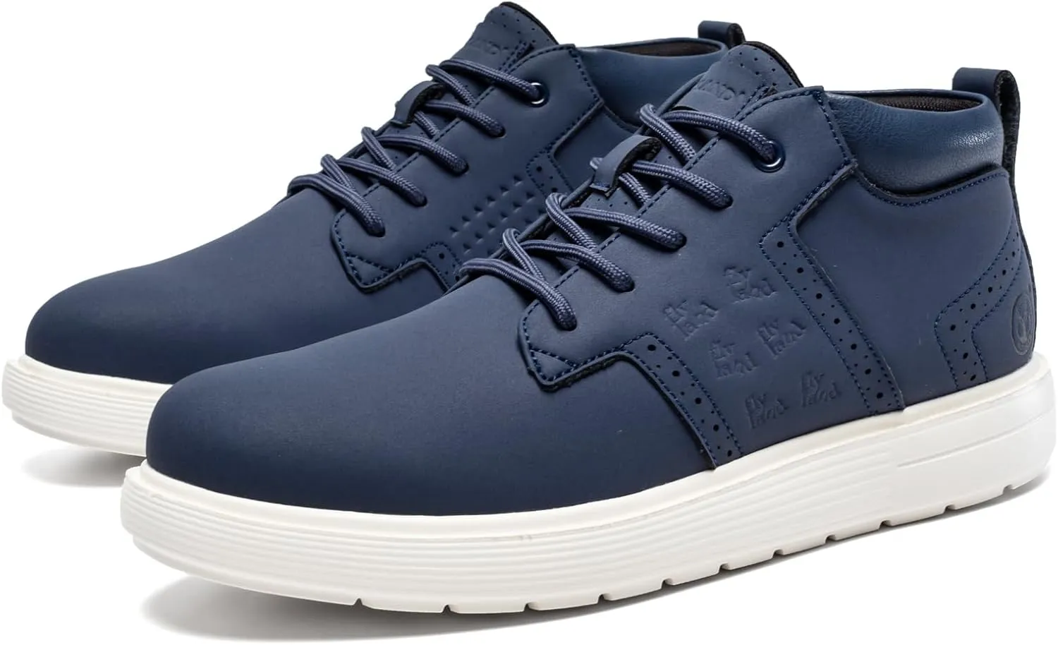 FLYLAND Men's Fashion Sneakers Chukka Boots Lace Up Leather Ankle Dress Boot Lightweight Walking Driving Shoes