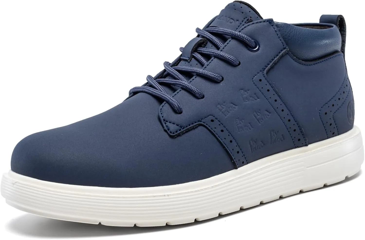 FLYLAND Men's Fashion Sneakers Chukka Boots Lace Up Leather Ankle Dress Boot Lightweight Walking Driving Shoes