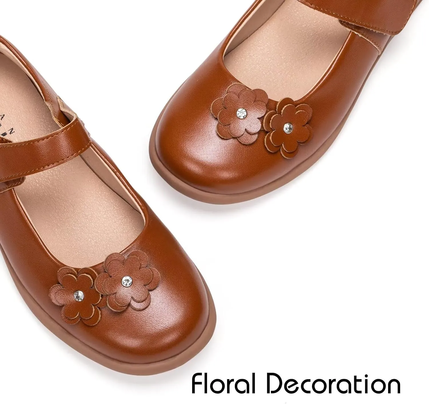 Frank Mully Girls School Shoes Mary Jane Flats Slip-On Uniform Dress Flats for Girl Toddler/Little Kid/Big Kid