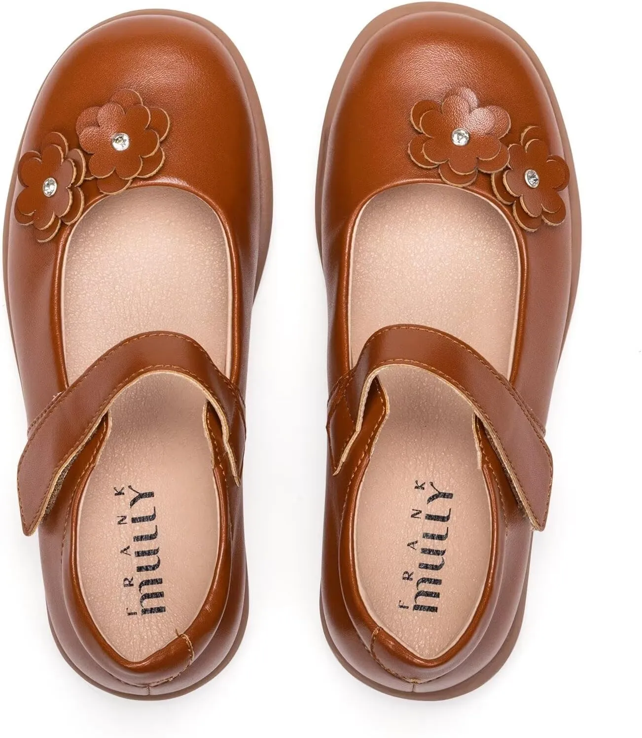 Frank Mully Girls School Shoes Mary Jane Flats Slip-On Uniform Dress Flats for Girl Toddler/Little Kid/Big Kid