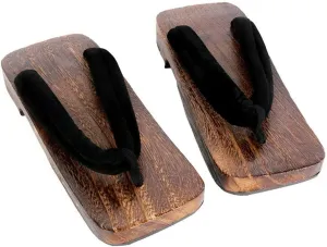 Geta Sandals Mens Wooden Geta Sandals Clogs Flip Flop Two-Teeth Japanese Traditional High Heel Slippers(Color:B,Size:XXL)