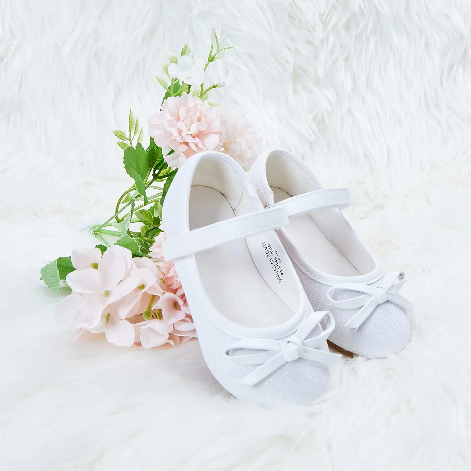 GINFIVE Toddler Girls Dress Shoes Little Girls Mary Janes Ballerina Flats Shoes Toddler
