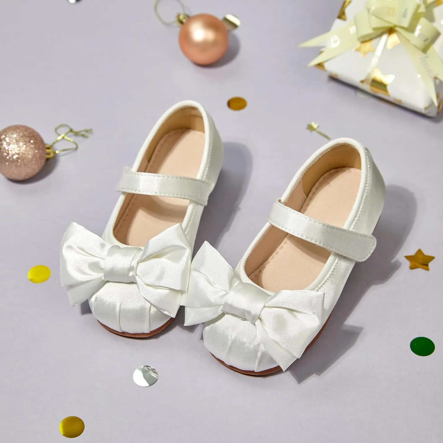 GINFIVE Toddler Girls Dress Shoes Little Girls Mary Janes Ballerina Flats Shoes Toddler