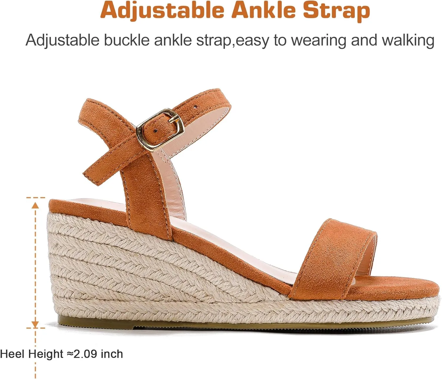 Girls Wedge Sandals Platform Espadrille Open Toe Dressy Sandals Summer Girls Heel Little Big Kid