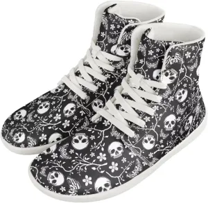Gothic Skull High Top Sports Shoes for Women Men Running Sneaker PU Leather Athletic Sneakers