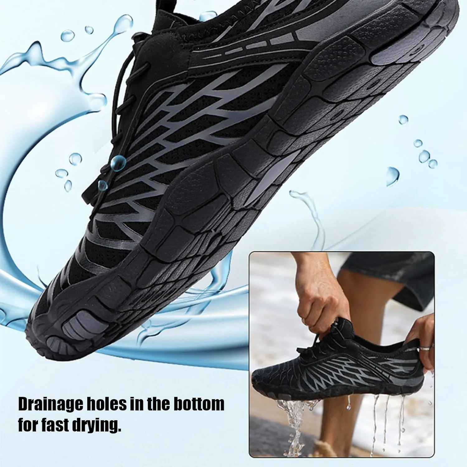 Grounded Barefoot Footwear for Women Men, Waterproof Winter Summer Hike Boots Womens, Wide Toe Beach Trekking Shoes