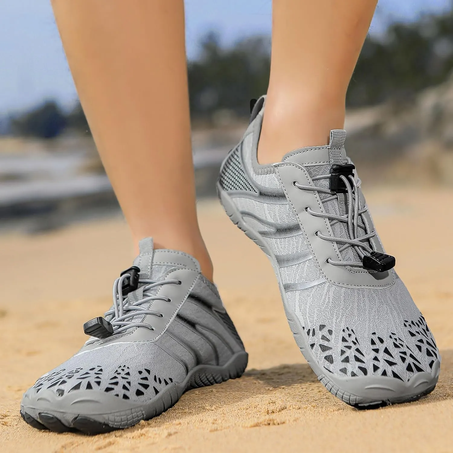 Grounded Barefoot Shoes for Men Women, Toe Shoes with Zero Drop, Non Slip Workout Shoes for Women Mens, Hiking Water Shoes, Barefoot Shoes as Neuropathy Shoes