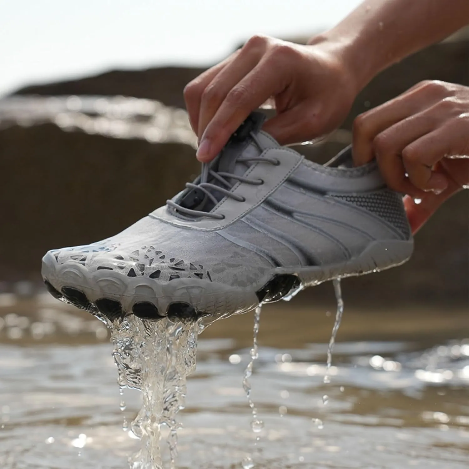 Grounded Barefoot Shoes for Men Women, Toe Shoes with Zero Drop, Non Slip Workout Shoes for Women Mens, Hiking Water Shoes, Barefoot Shoes as Neuropathy Shoes