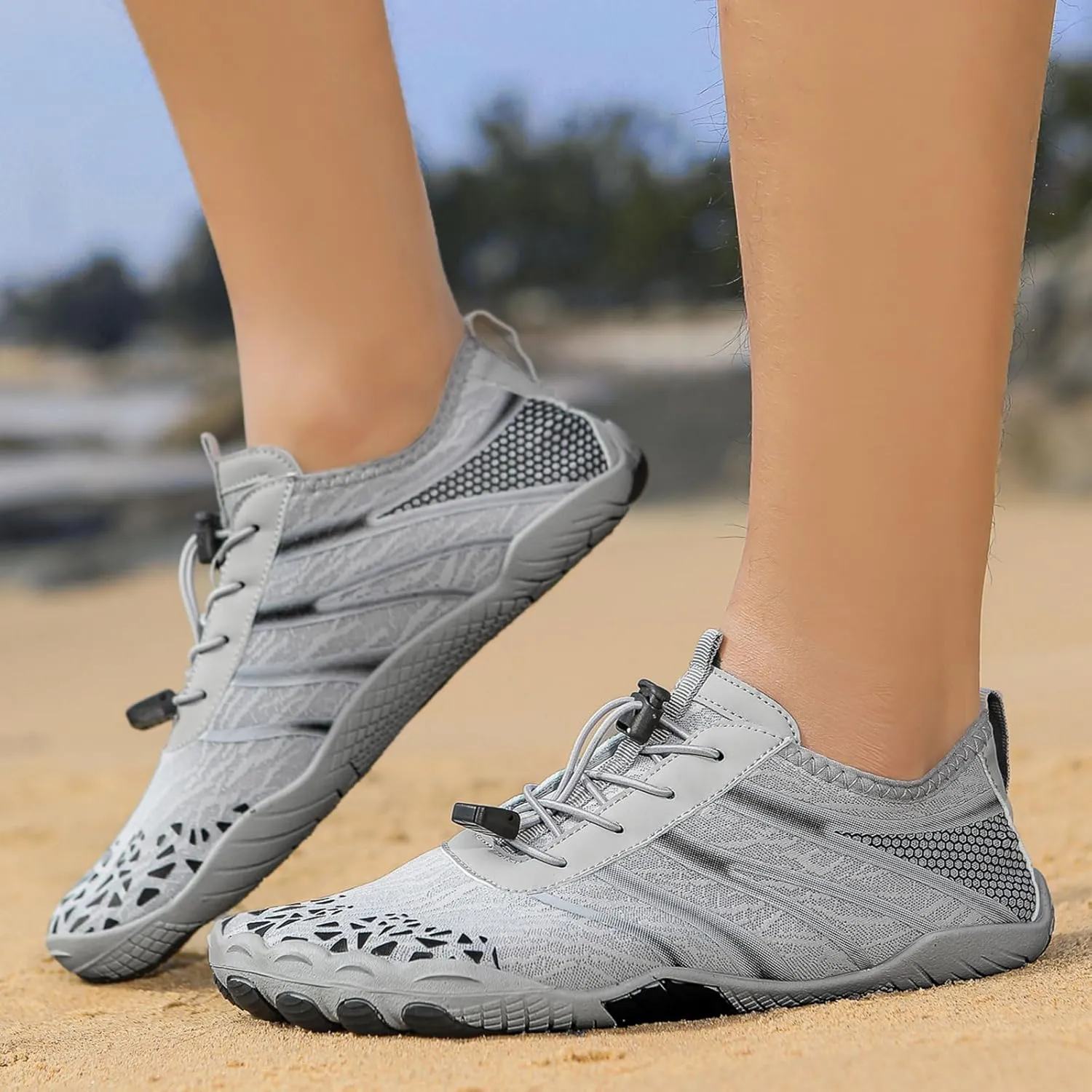 Grounded Barefoot Shoes for Men Women, Toe Shoes with Zero Drop, Non Slip Workout Shoes for Women Mens, Hiking Water Shoes, Barefoot Shoes as Neuropathy Shoes