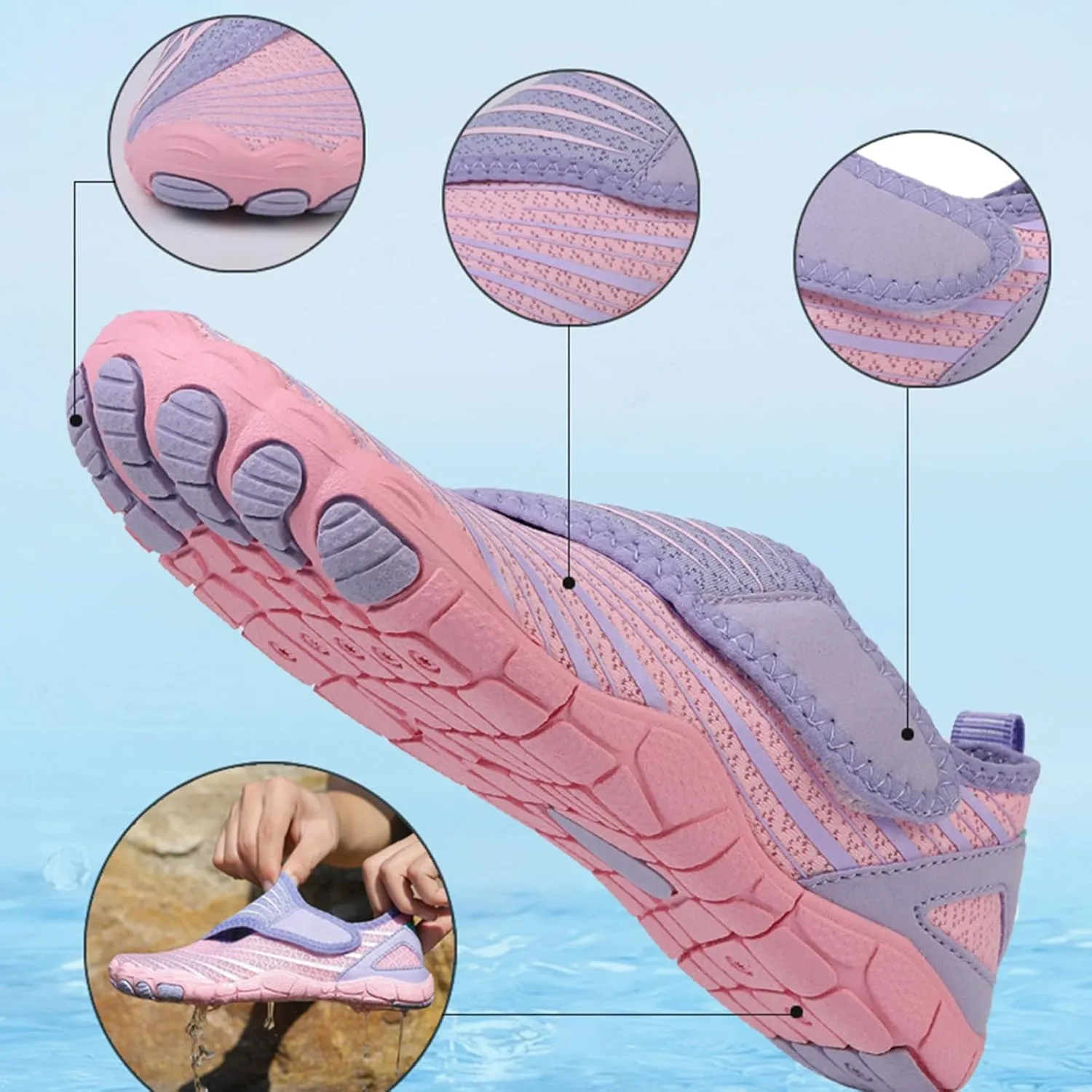 Grounded Footwear Barefoot Shoes Non-Slip Barefoot Shoes Wide Toe Box Trail Running Shoe Winter Summer Hiking Shoe Boots Sneakers for Women Men