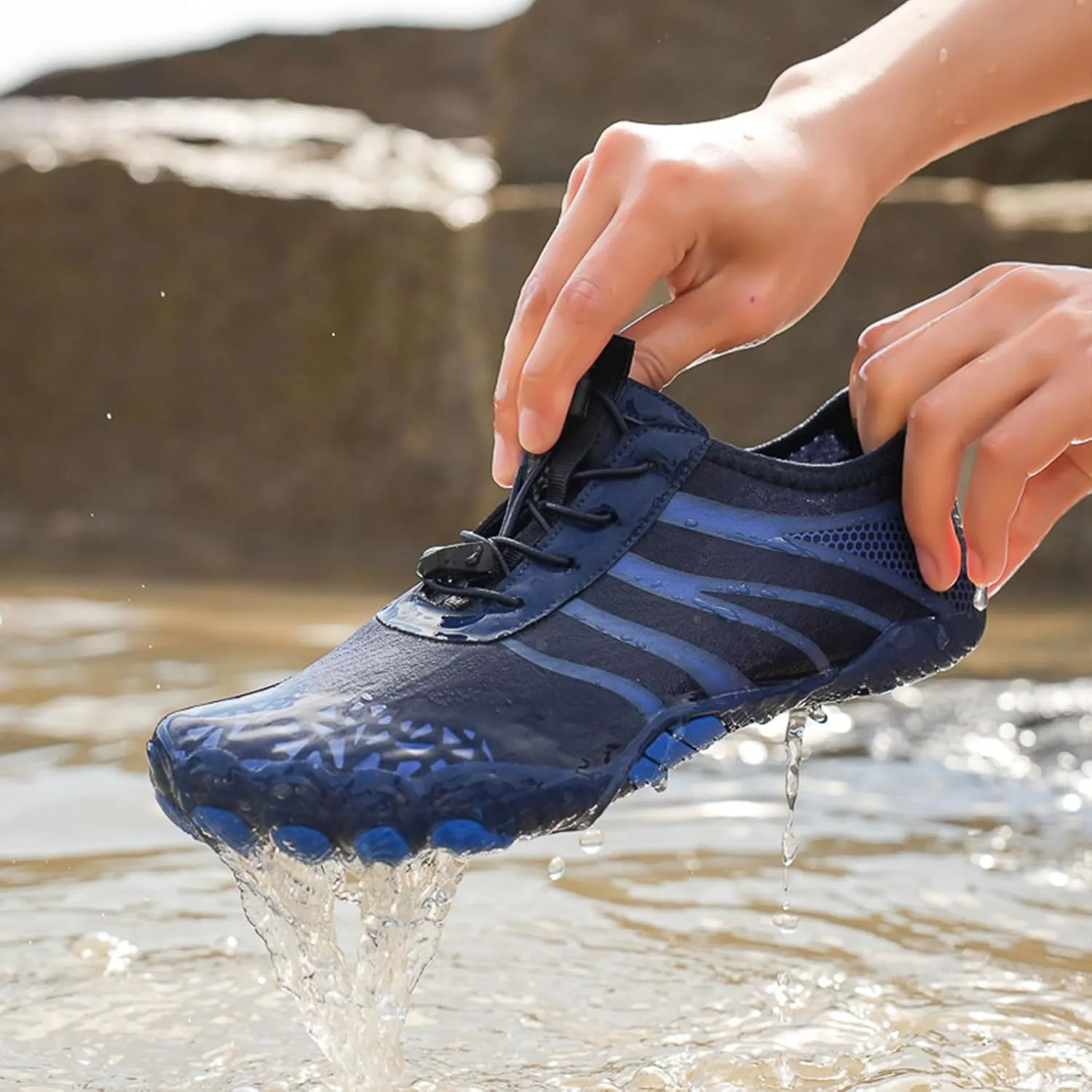 Grounded Footwear for Women Non Slip Barefoot Shoes Running Hiking Walking Shoe for Men Healthy & Non-Slip Wide Toe Box Beach Sneaker Lightweight Breathable Water Resistant Sneakers Comfort Wear Shoes