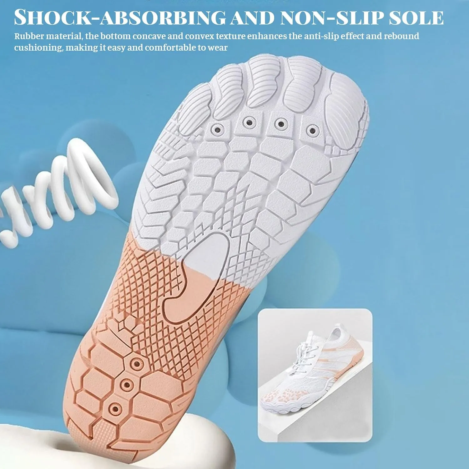 Grounded Footwear for Women Non Slip Barefoot Shoes Running Hiking Walking Shoe for Men Healthy & Non-Slip Wide Toe Box Beach Sneaker Lightweight Breathable Water Resistant Sneakers Comfort Wear Shoes