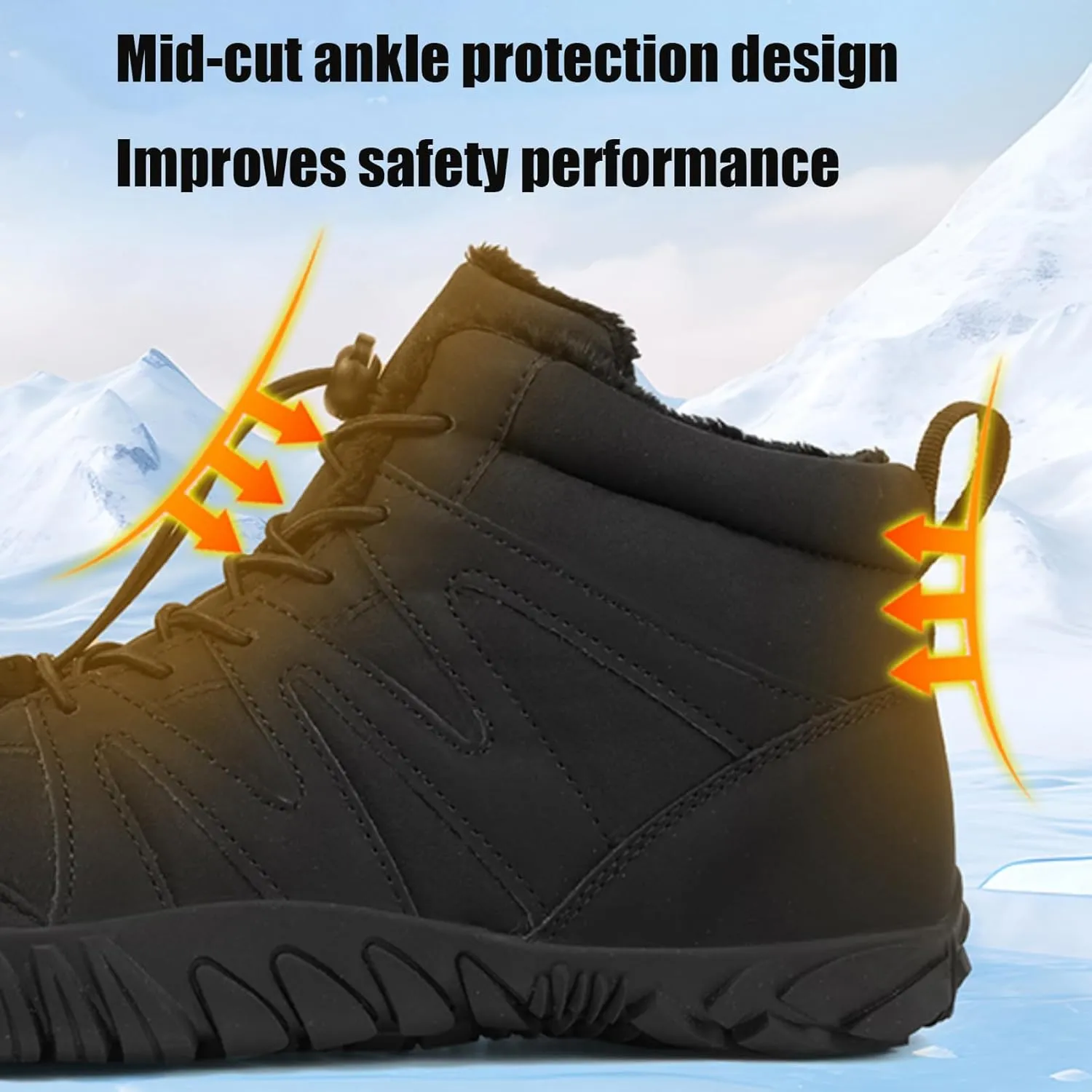 Grounded Winter Footwear for Women, Hike Winter Footwear Barefoot Womens,Wide Toe Box Shoes Waterproof Boots Sneakers