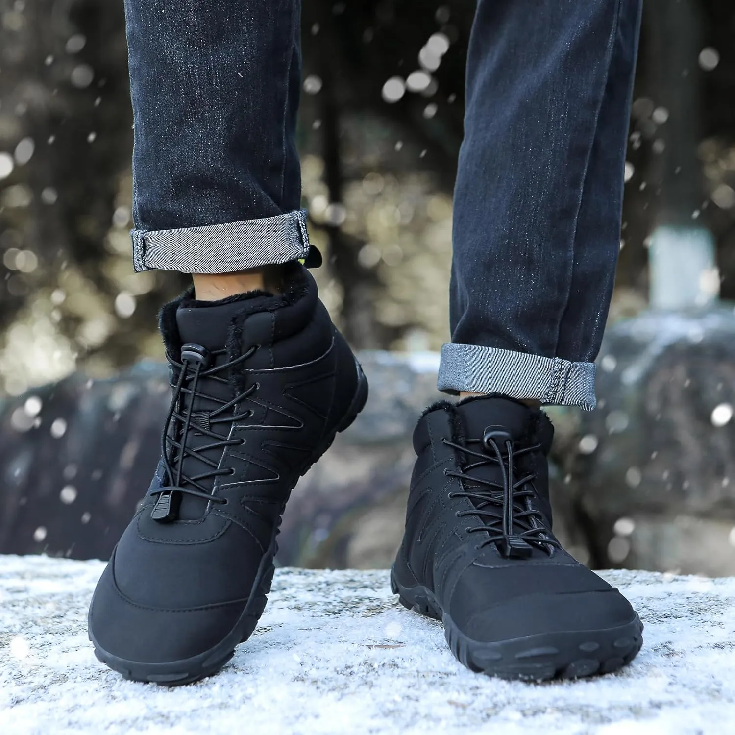 Grounded Winter Footwear for Women, Hike Winter Footwear Barefoot Womens,Wide Toe Box Shoes Waterproof Boots Sneakers