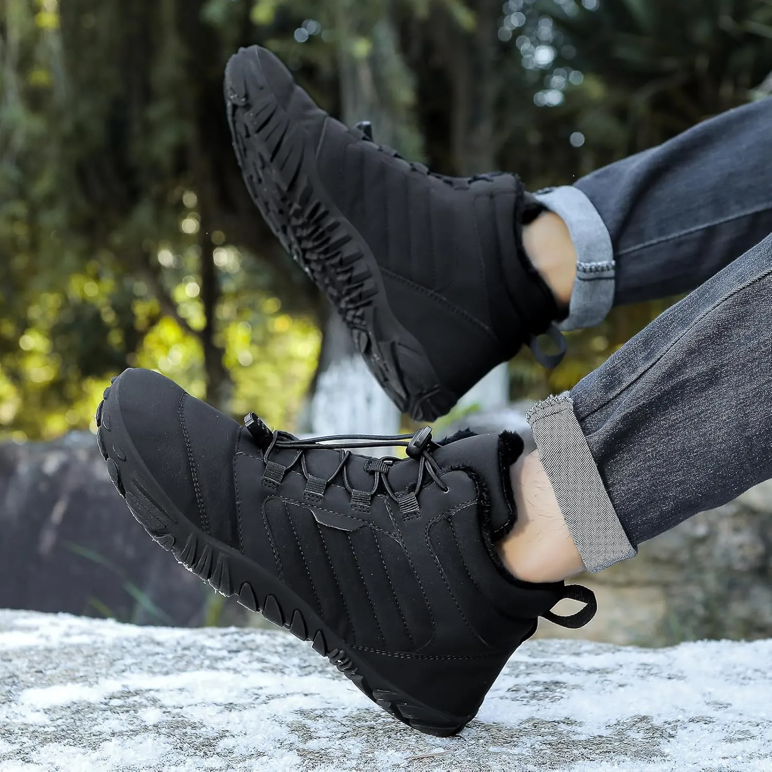 Grounded Winter Footwear for Women, Hike Winter Footwear Barefoot Womens,Wide Toe Box Shoes Waterproof Boots Sneakers