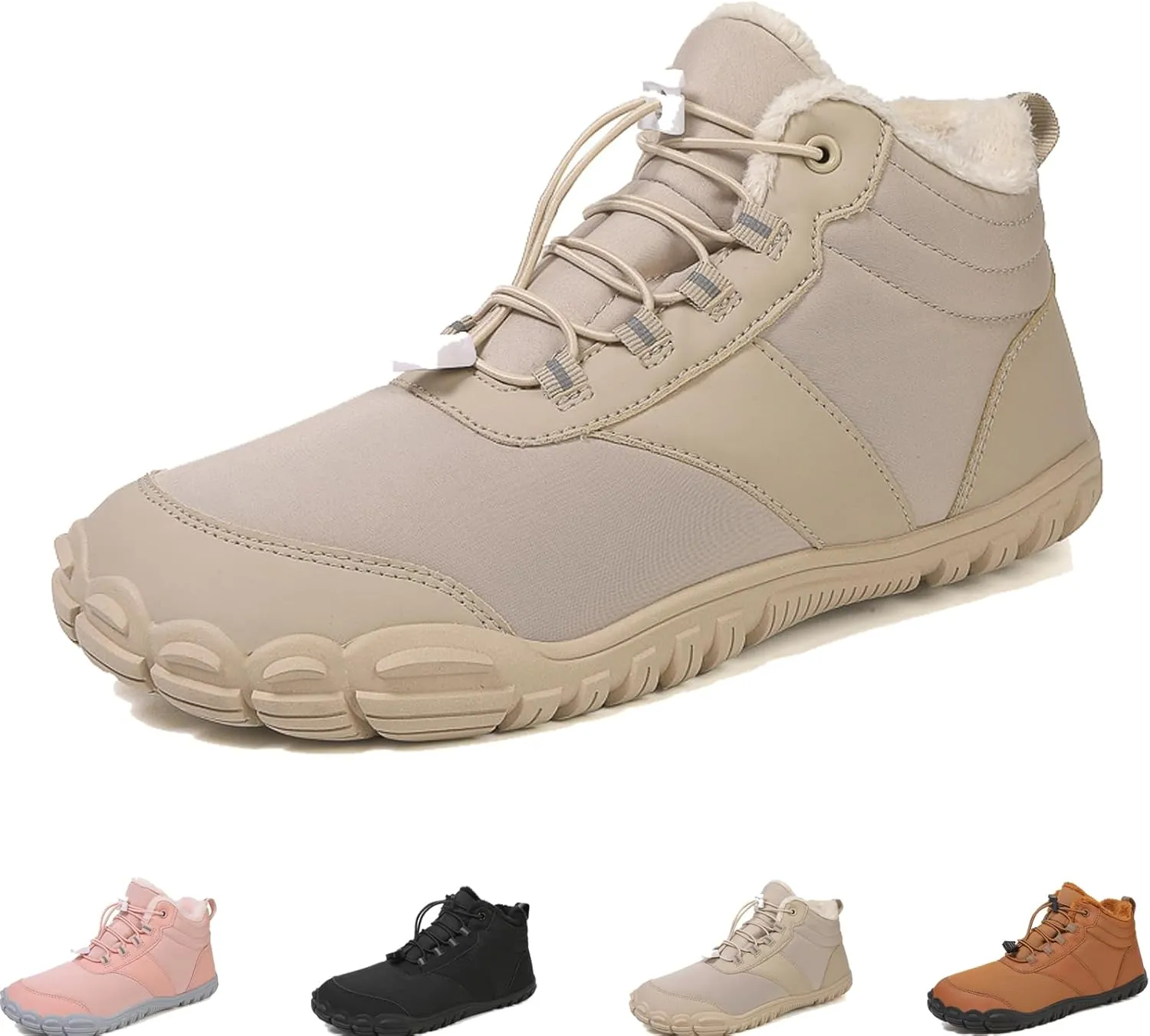 Grounded Winter Footwear for Women, Hike Winter Footwear Barefoot Womens,Wide Toe Box Shoes Waterproof Boots Sneakers