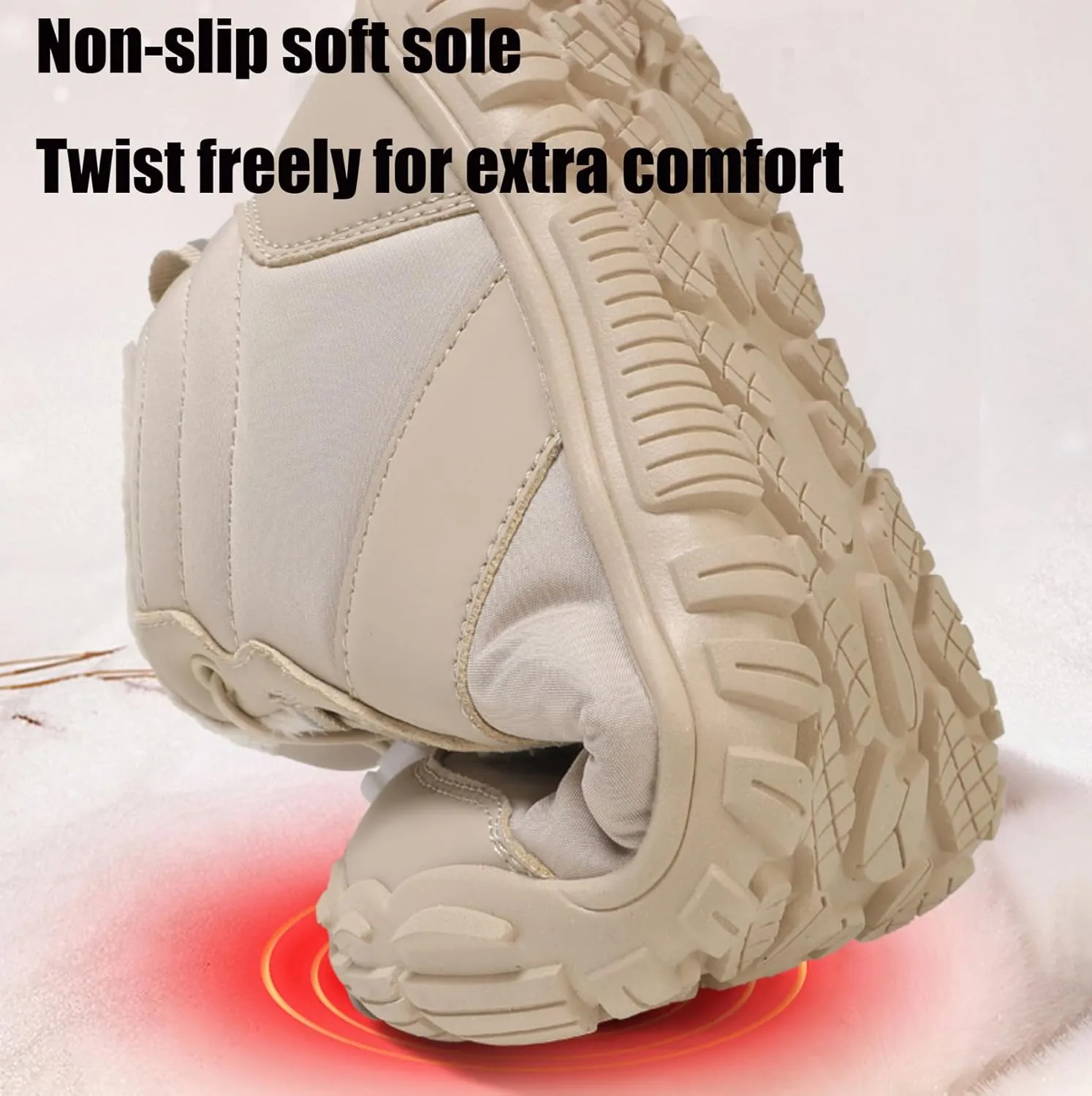 Grounded Winter Footwear for Women, Hike Winter Footwear Barefoot Womens,Wide Toe Box Shoes Waterproof Boots Sneakers