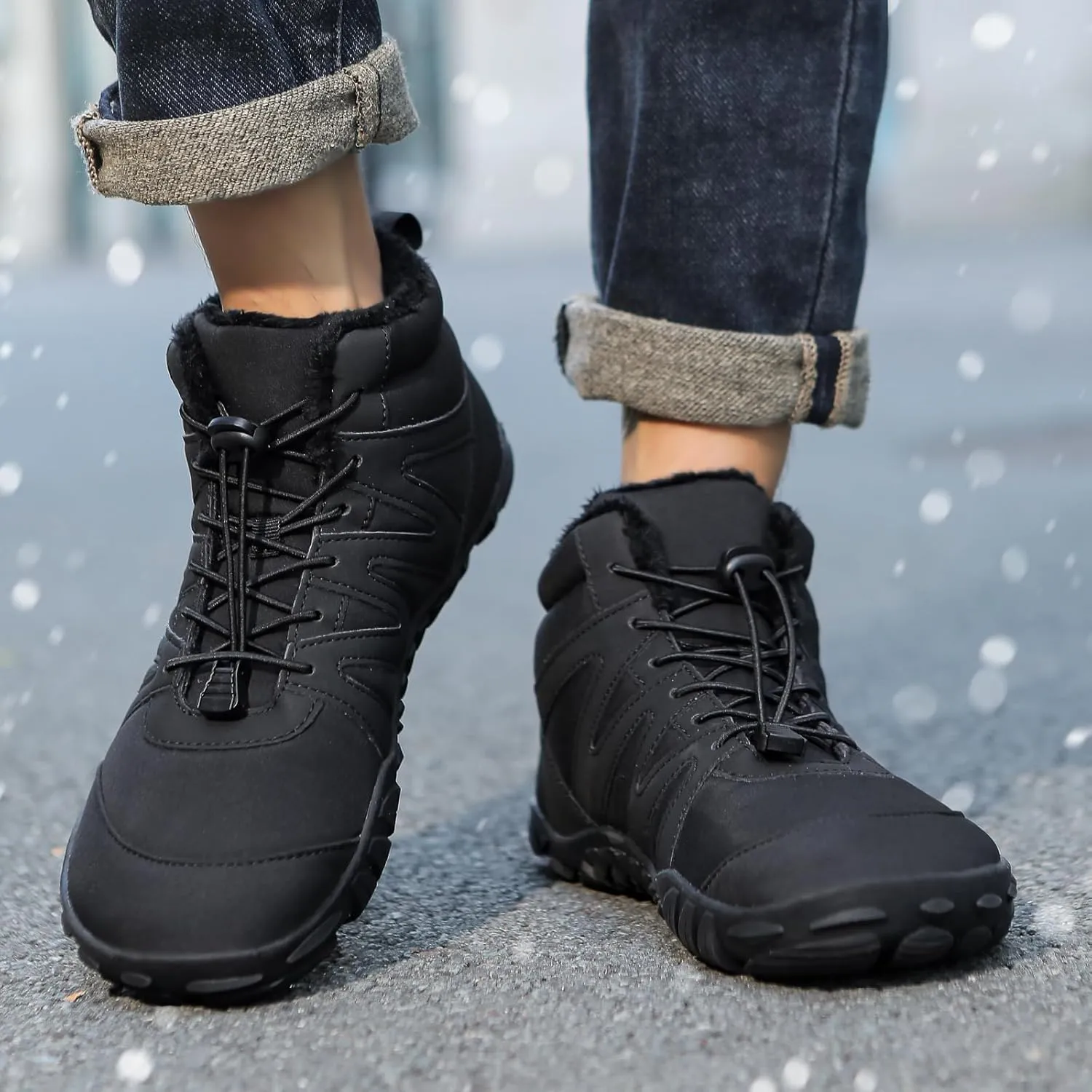 Grounded Winter Footwear for Women, Hike Winter Footwear Barefoot Womens,Wide Toe Box Shoes Waterproof Boots Sneakers
