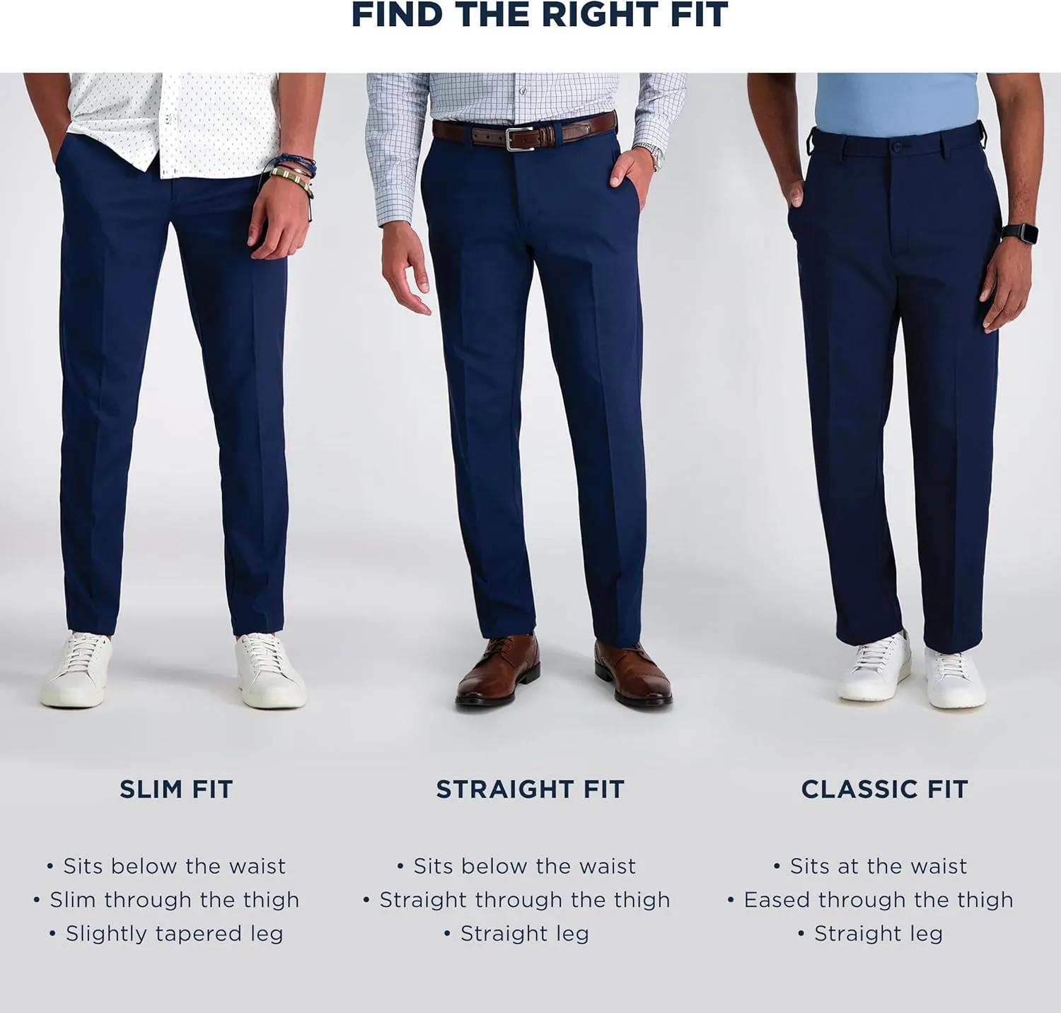 Haggar Men's Cool 18 Hidden Expandable Waist Pleat Front Pant-Regular and Big & Tall Sizes