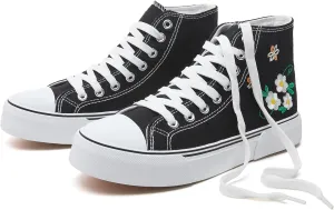 hash bubbie Unisex Fashion High top Sneakers Womens Classic High Tops Canvas Shoes Casual Tennis Shoes for Men
