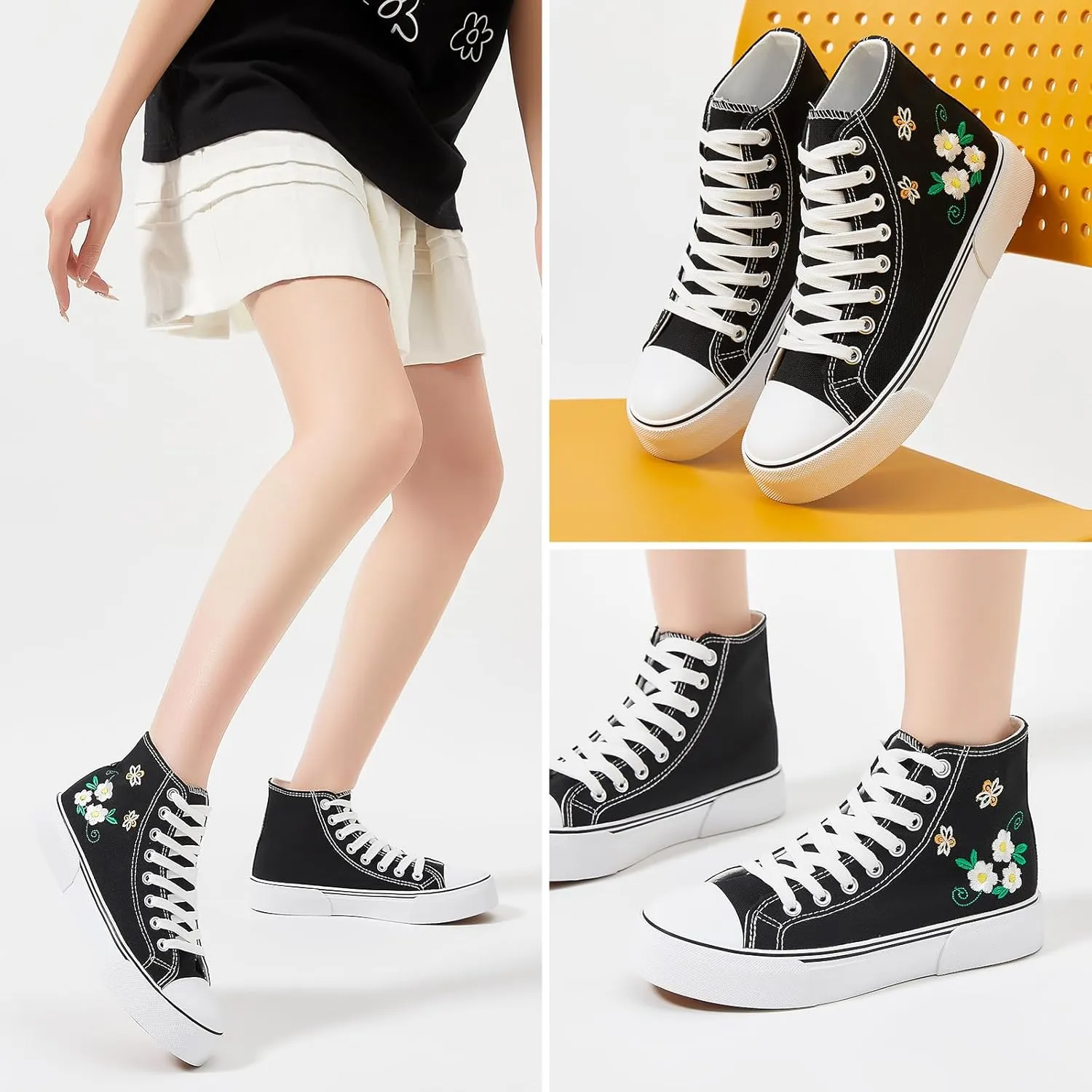 hash bubbie Unisex Fashion High top Sneakers Womens Classic High Tops Canvas Shoes Casual Tennis Shoes for Men
