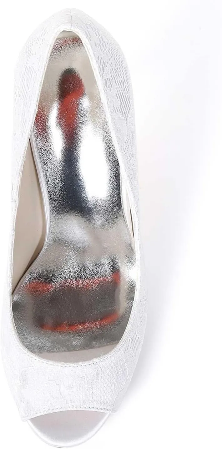 Heel Dress Sandals Open Toe Satin Lace Kitten Heels Wedding Bridal Homecoming Shoes for Women Bride Bridesmaid Ladies