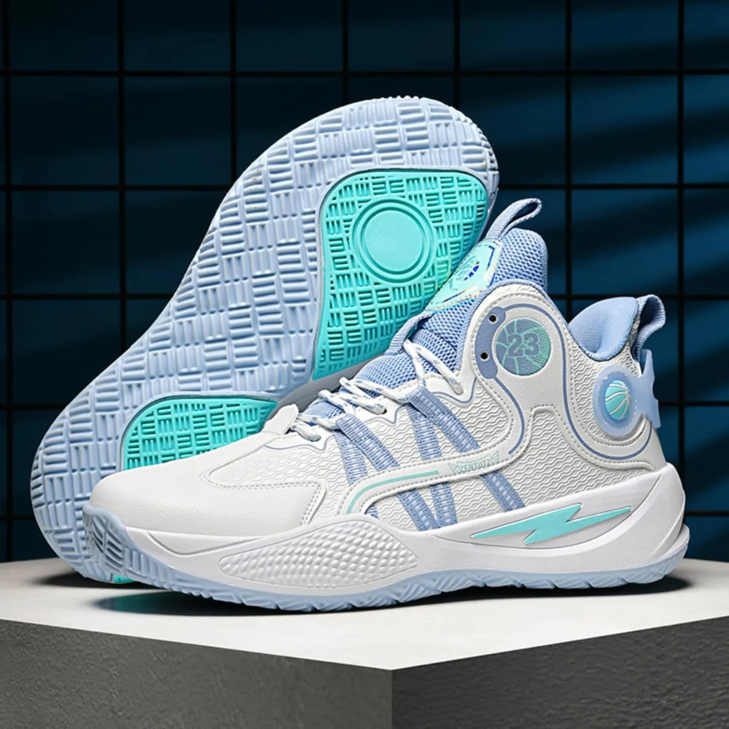 High Top Basketball Shoes for Women Lightweight Breathable Mesh Non Slip Outdoor Cushioning Workout Tennis Athletic Sneakers