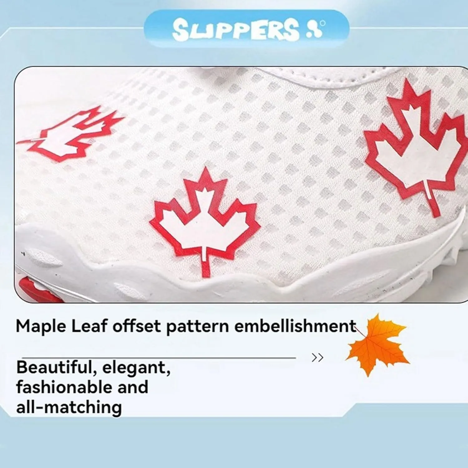 Hike Barefoot Shoes Women Wide Toe Box Mens Grounded Footwear Maple Leaf Print Non-Slip Water Shoe Lightweight Sneakers for Hiking Running Swimming Fishing Couple Athletic Runing Breathable Sneaker