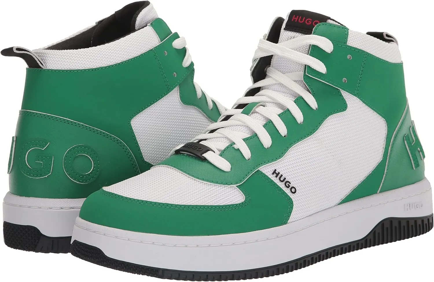 HUGO Men's Chunky High Top Leather Sneakers