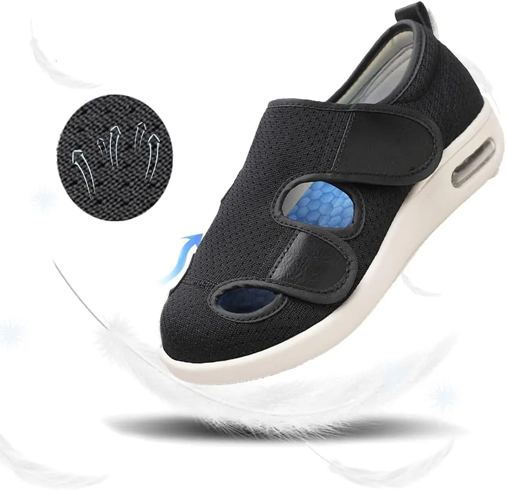 JBTNBX Women's Diabetic Shoe Walking Shoes Extra Wide Widths Adjustable Sneakers for Elderly Edema Swollen Feet