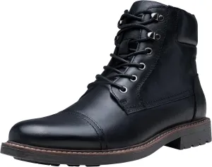 Jousen Mens Boots Leahter Retro Dress Boots for Men Cap Toe Boots for Men