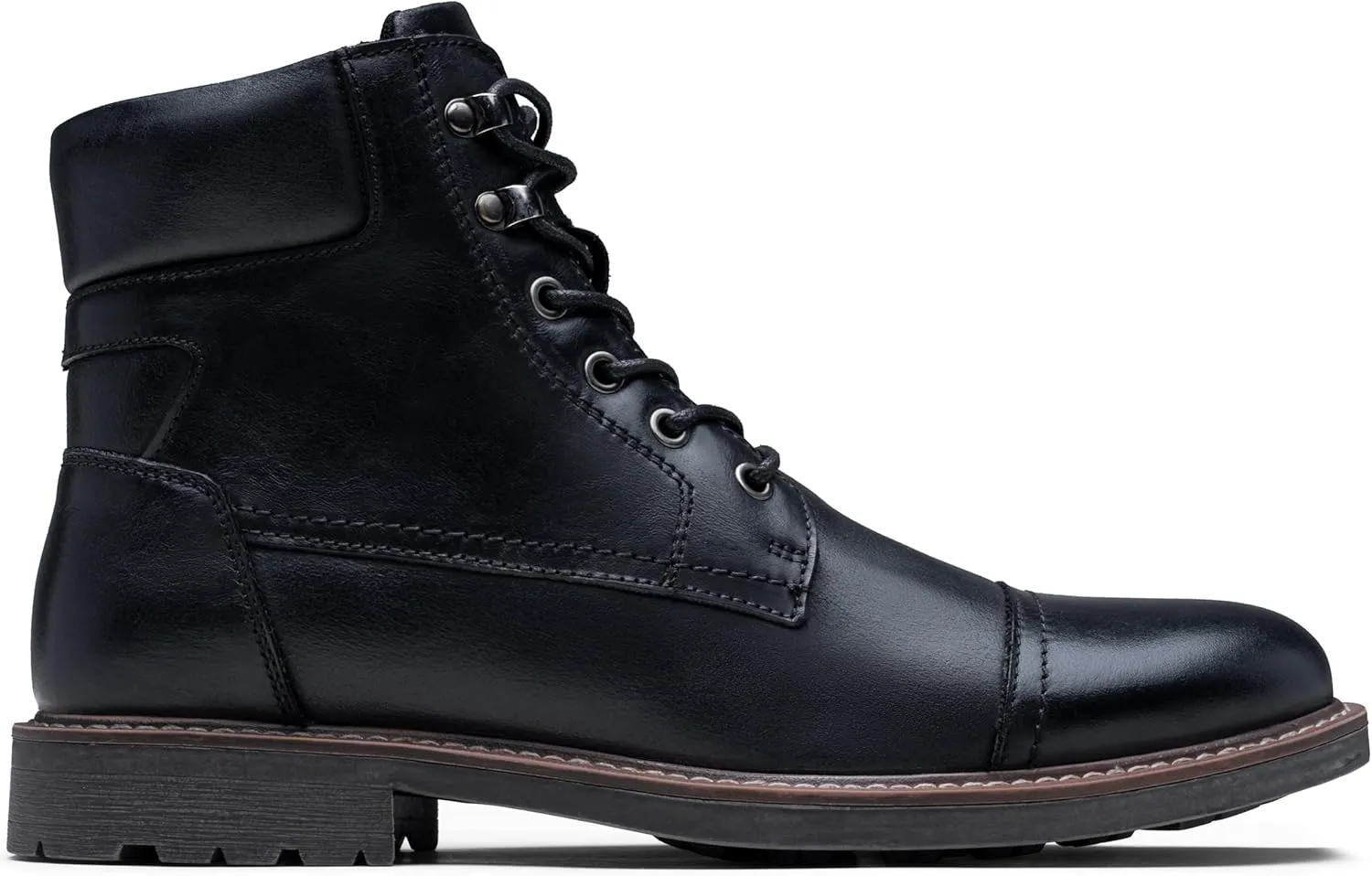 Jousen Mens Boots Leahter Retro Dress Boots for Men Cap Toe Boots for Men