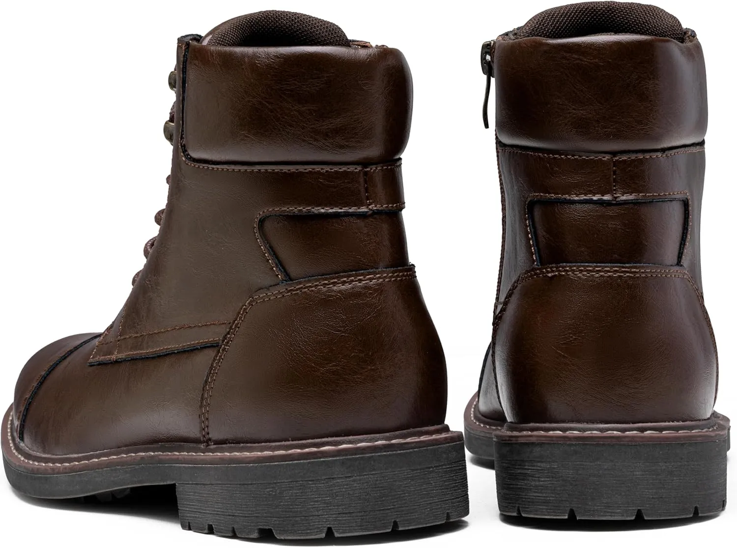 Jousen Mens Boots Leahter Retro Dress Boots for Men Cap Toe Boots for Men
