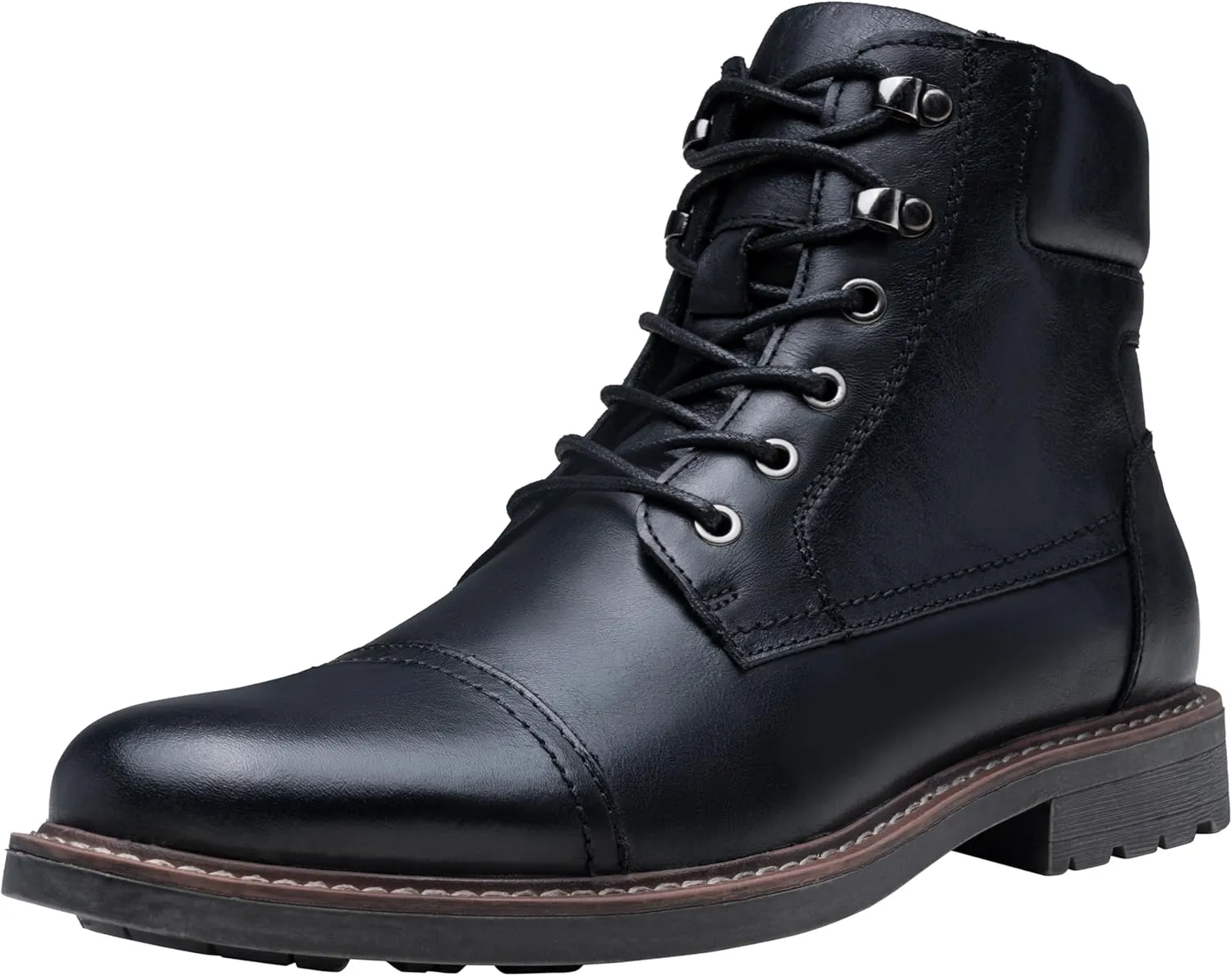 Jousen Mens Boots Leahter Retro Dress Boots for Men Cap Toe Boots for Men