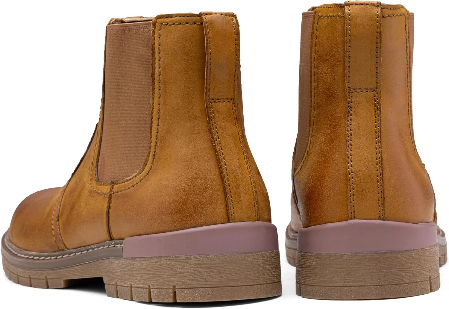 Jousen Mens Boots Retro Chelsea Boots Mens Casual Slip On Boots for Men