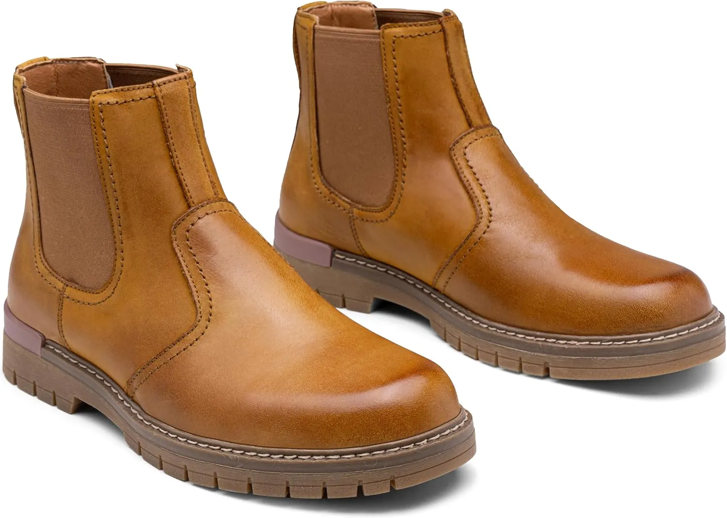 Jousen Mens Boots Retro Chelsea Boots Mens Casual Slip On Boots for Men