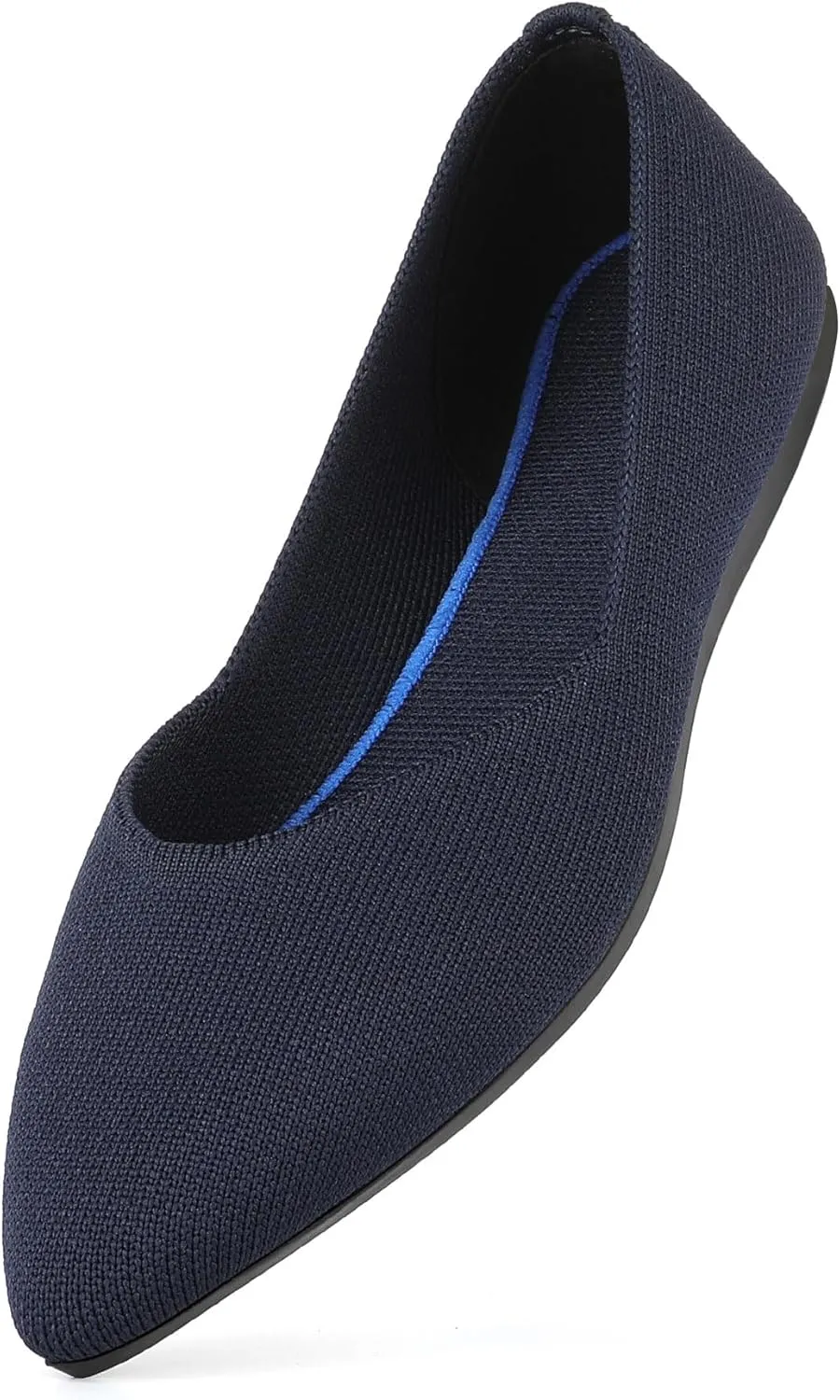 KBZone Women's Knit Ballet Flats Fashion Pointed Toe Walking Shoes Casual Slip-on Ballet Shoes