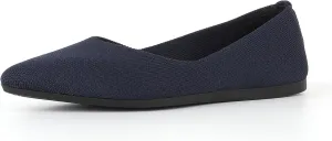 KBZone Women's Knit Ballet Flats Fashion Pointed Toe Walking Shoes Casual Slip-on Ballet Shoes