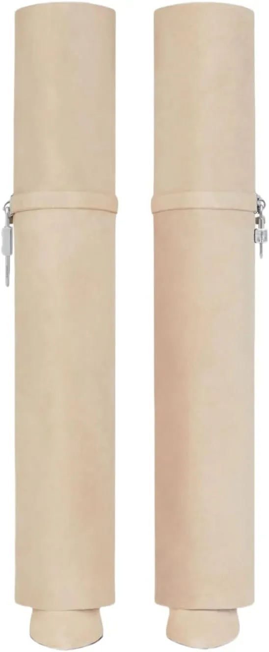keleimusi Fold Over Thigh High Over the Knee Boots For Women Pointed Toe Stilettos High Heel Padlock Boots Wide Calf Pull-on Fashion Dress Boots