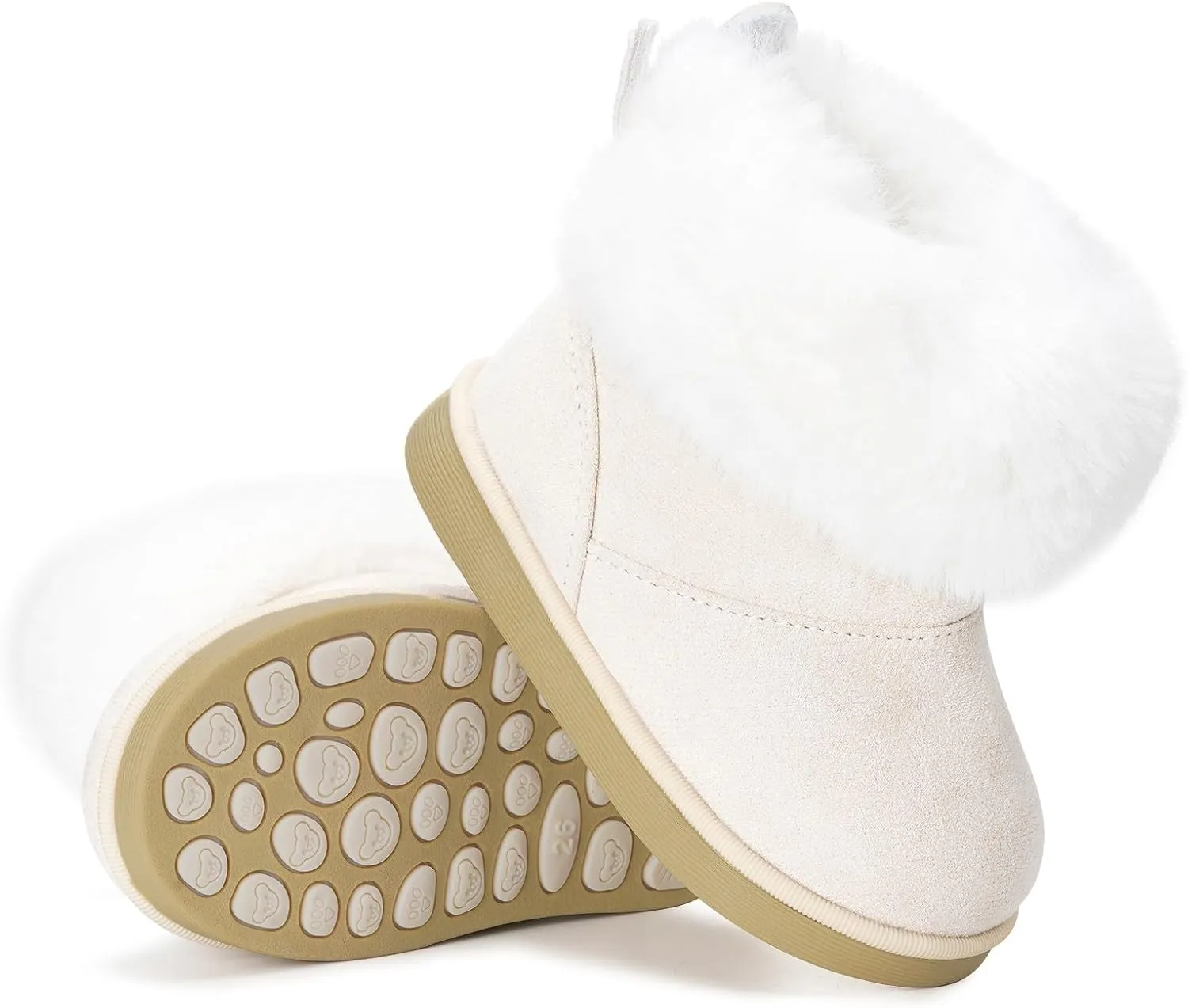 KVbabby Girls Winter Snow Boots - Toddler Kids Warm Fur Lined Princess Ankle Boots Non-Slip