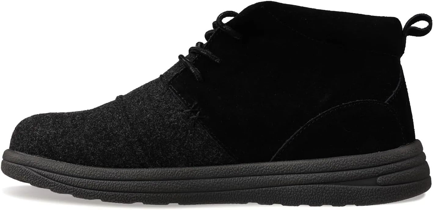 Lamo Men's Koen Shoes for Men – 100% Suede Lightweight Sneakers with Faux Boiled Wool & Premium Suede Upper, Cushioned Multi-Spandex Footbed, LITE EVA Outsole
