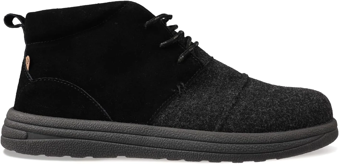 Lamo Men's Koen Shoes for Men – 100% Suede Lightweight Sneakers with Faux Boiled Wool & Premium Suede Upper, Cushioned Multi-Spandex Footbed, LITE EVA Outsole