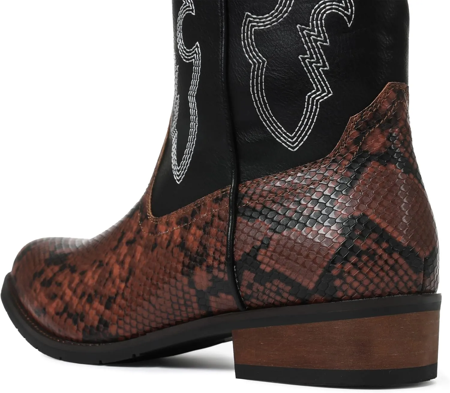 Lyrisiphy Cowboy Boots for Men Pointed Toe Pull On Boots Embroidered Western Boots Leather Boots Waterproof Work Boots Durable Safety Boots Stylish Boots Mens Boots Casual