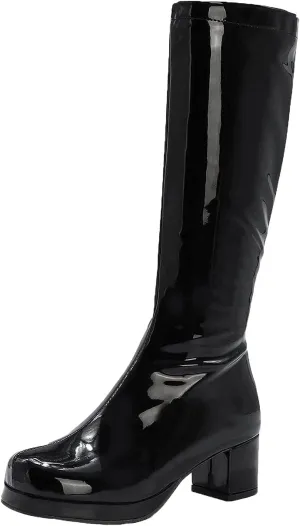 MeiLuSi Womens Knee High Boots Gogo Boots Fashion Side Zipper Glitter Winter Boots