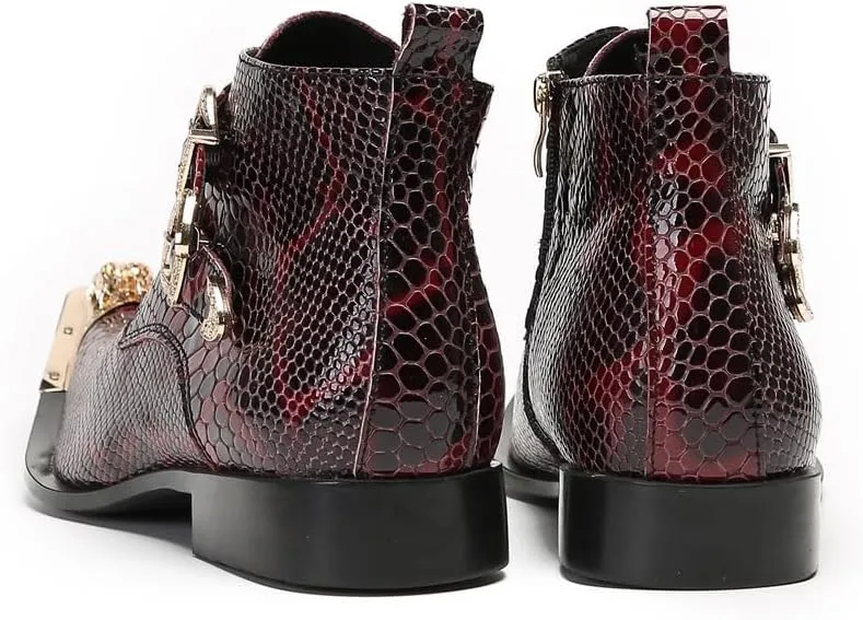 Men Ankle Boots Party Holiday Business For Club The First Layer Of Cowhide Genuine Pure Leather